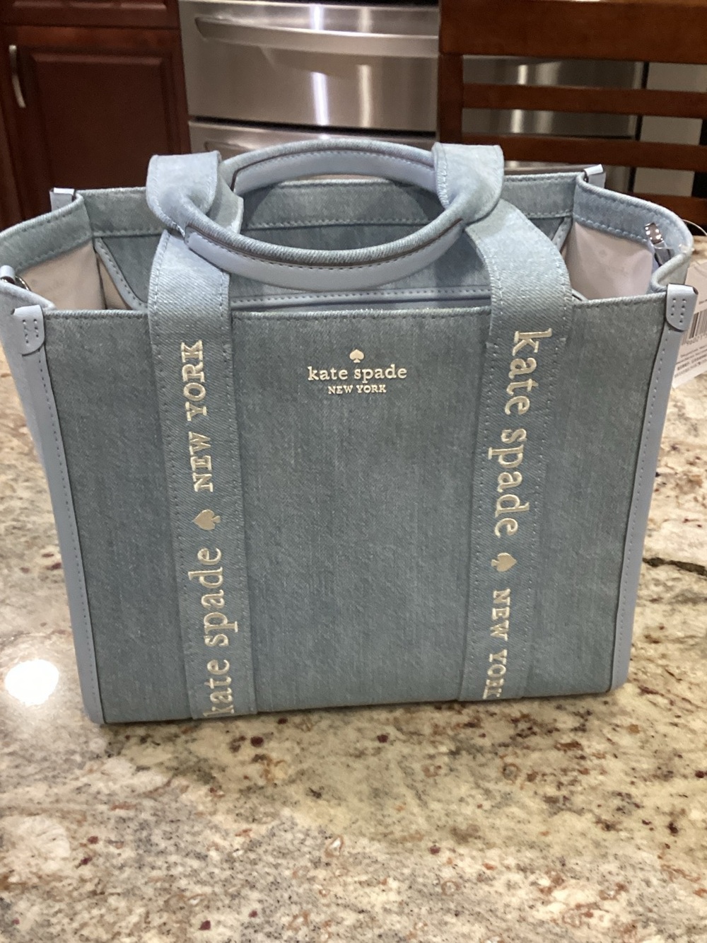 KATE SPADE SMALL DENIM TOTE